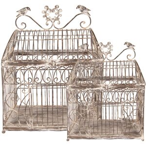 Clayre & Eef Jaulas decorativas 2 uds....