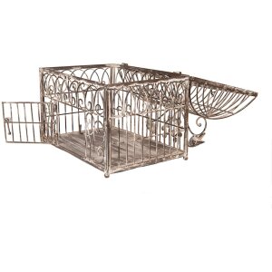 Clayre & Eef Jaulas decorativas 2 uds. Marrón-Beige Metal Antiguo 56cm 41cm