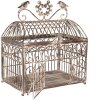 Clayre & Eef Jaulas decorativas 2 uds. Marrón-Beige Metal Antiguo 56cm 41cm