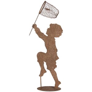 Clayre & Eef Figura decorativa Niño Metal Óxido 33x13x88 cm Estilo rústico