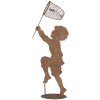 Clayre & Eef Figura decorativa Niño Metal Óxido 33x13x88 cm Estilo rústico