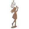 Clayre & Eef Figura Metal Niño con Red Marrón 39x13x87 cm