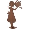 Clayre & Eef Figura decorativa Niña con regadera aspecto óxido 36x12x62 cm