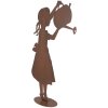 Clayre & Eef Figura decorativa Niña con regadera aspecto óxido 36x12x62 cm