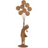 Clayre & Eef Figura decorativa Niño con globos metal óxido 80 cm