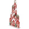 Clayre & Eef 5Y1379 Decoración Casas Navidad Roja 28x8x56cm Metal Estilo Rústico