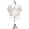 Clayre & Eef 62S331 Espejo de mesa Barock Antiguo Blanco 37x14x68 cm