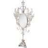 Clayre & Eef 62S331 Espejo de mesa Barock Antiguo Blanco 37x14x68 cm