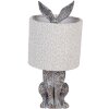 Clayre & Eef Lámpara de mesa Conejo Poliresina Marrón-Gris Ø20x43 cm