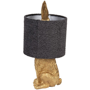 Clayre & Eef Lámpara de Mesa Conejo Dorado E27 Ø 20x43 cm