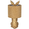 Clayre & Eef Lámpara de mesa Conejo con pantalla amarilla E27 Ø 20x43 cm