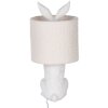 Clayre & Eef Lámpara de Mesa Conejo Blanco E27 Ø 20x43 cm