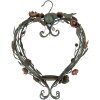 Clayre & Eef 5Y1341 Candelabro Corazón Metal Verde Rosa 43x22x60 cm
