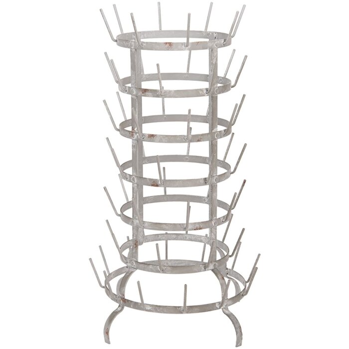 Clayre & Eef 5Y1362 Portatazas Gris 37x66 cm Metal Estilo Vintage