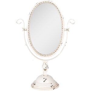 Clayre & Eef 62S330 Espejo de mesa beige y...