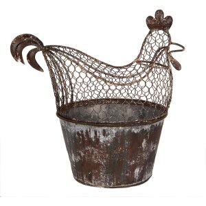Clayre & Eef Gallo decorativo de metal estilo...