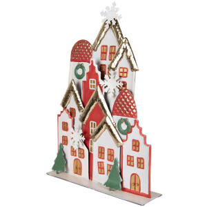 Clayre & Eef Conjunto de casas navideñas de...