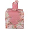 Clayre & Eef FFA64P Camino de mesa rosa 50x140 cm algodón flores pájaros