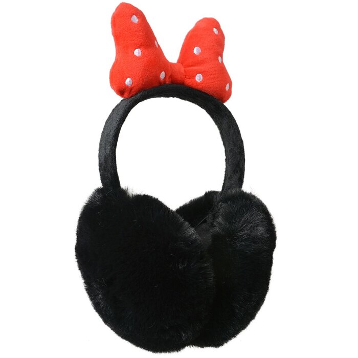 Juleeze JZEW0012 Calentadores de orejas negros con lazo rojo