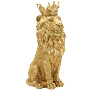 Mauro Ferretti Figura decorativa León Dorado 30x42x74 cm