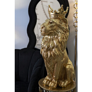 Mauro Ferretti Figura decorativa León Dorado 30x42x74 cm
