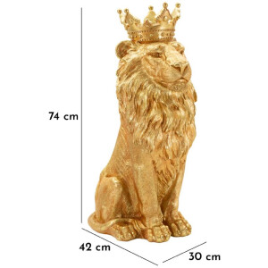 Mauro Ferretti Figura decorativa León Dorado 30x42x74 cm