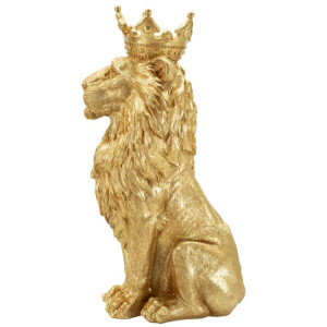 Mauro Ferretti Figura decorativa León Dorado 30x42x74 cm