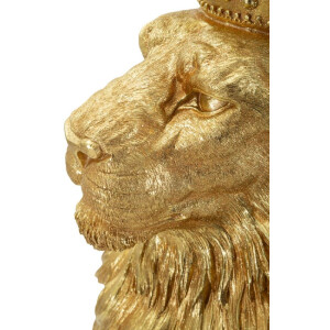 Mauro Ferretti Figura decorativa León Dorado 30x42x74 cm