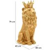 Mauro Ferretti Figura decorativa León Dorado 30x42x74 cm