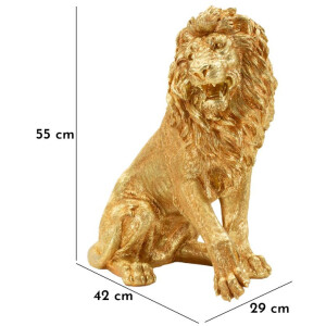 Mauro Ferretti Figura decorativa León 45x29x55 cm dorado