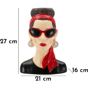 Mauro Ferretti Florero Frau Hollywood 21x16x27 cm multicolor