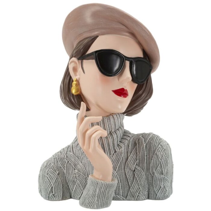 Mauro Ferretti Figura Parisina 18,5x14x26 cm gris