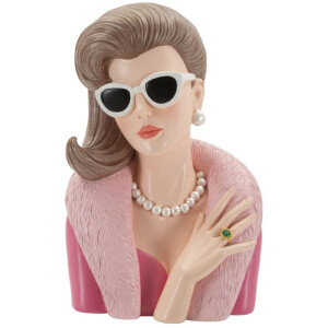 Mauro Ferretti Figura Mujer Parisina 18x12x28 cm rosa