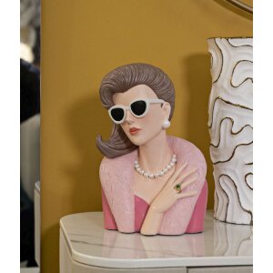 Mauro Ferretti Figura Mujer Parisina 18x12x28 cm rosa