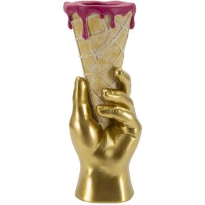 Mauro Ferretti Maceta tipo cono 12,5x11x31 cm dorado rosa