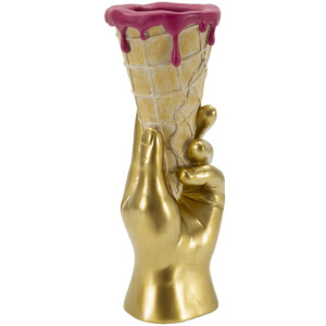 Mauro Ferretti Maceta tipo cono 12,5x11x31 cm dorado rosa