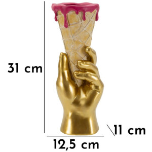 Mauro Ferretti Maceta tipo cono 12,5x11x31 cm dorado rosa