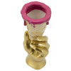 Mauro Ferretti Maceta tipo cono 12,5x11x31 cm dorado rosa