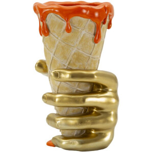 Mauro Ferretti Maceta tipo cono 18x16x26 cm dorado naranja