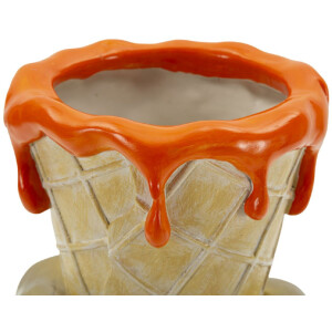 Mauro Ferretti Maceta tipo cono 18x16x26 cm dorado naranja