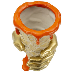Mauro Ferretti Maceta tipo cono 18x16x26 cm dorado naranja