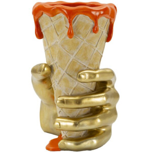 Mauro Ferretti Maceta tipo cono 18x16x26 cm dorado naranja