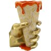 Mauro Ferretti Maceta tipo cono 18x16x26 cm dorado naranja