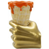 Mauro Ferretti Maceta tipo cono 18x16x26 cm dorado naranja