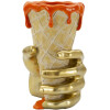 Mauro Ferretti Maceta tipo cono 18x16x26 cm dorado naranja