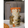 Mauro Ferretti Maceta tipo cono 18x16x26 cm dorado naranja