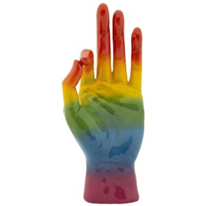 Mauro Ferretti Figura decorativa mano arcoíris OK...