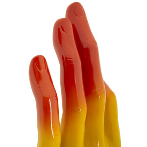 Mauro Ferretti Figura decorativa mano arcoíris OK 16x10,5x36 cm multicolor