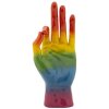 Mauro Ferretti Figura decorativa mano arcoíris OK 16x10,5x36 cm multicolor