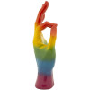 Mauro Ferretti Figura decorativa mano arcoíris OK 16x10,5x36 cm multicolor